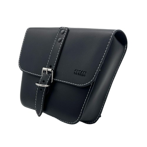 Borsa fianchetto pelle nera - pelle,