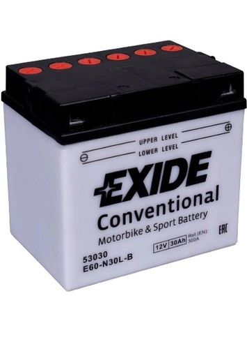 E60 n30l exide batteria - e60-n30l-b, moto