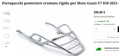 Portapacchi cromato originale - portapacchi,